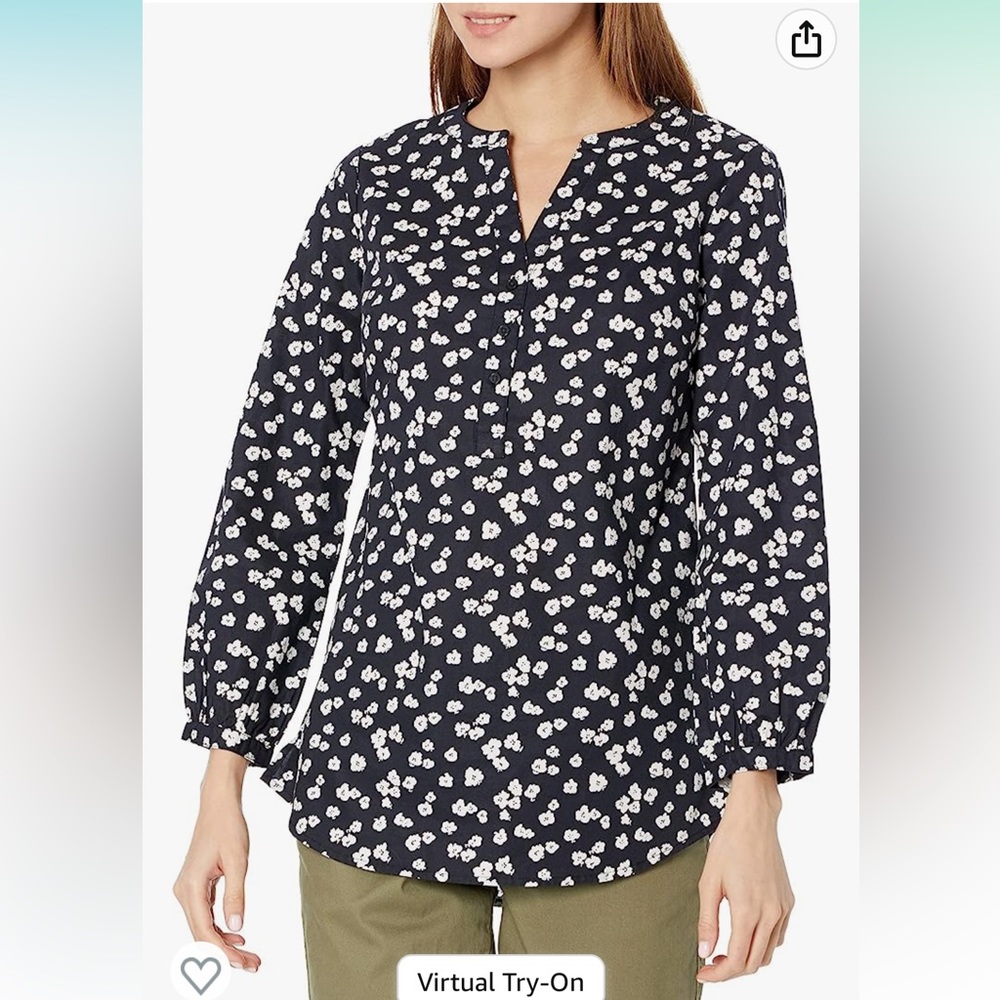 Amazon Essentials Women's Classic-Fit Bracelet Length
Sleeve Poplin Shirt NWT